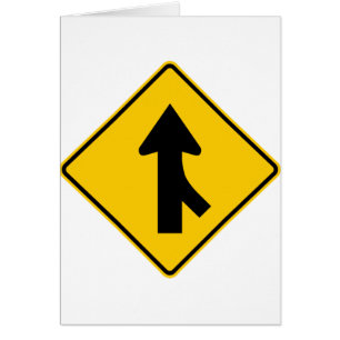 Merging Traffic Highway Sign (Right)