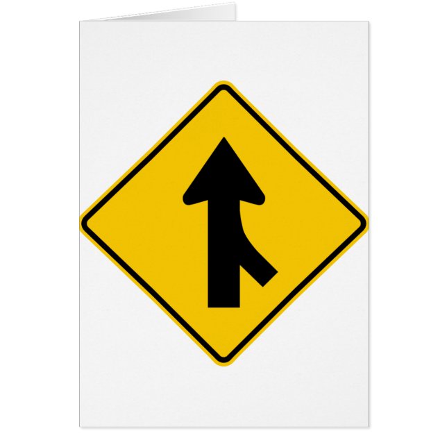 Merging Traffic Highway Sign (Right) (Front)