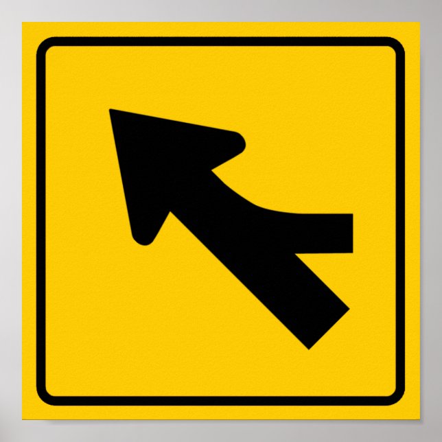 Merging Traffic Highway Sign (Right) (Front)