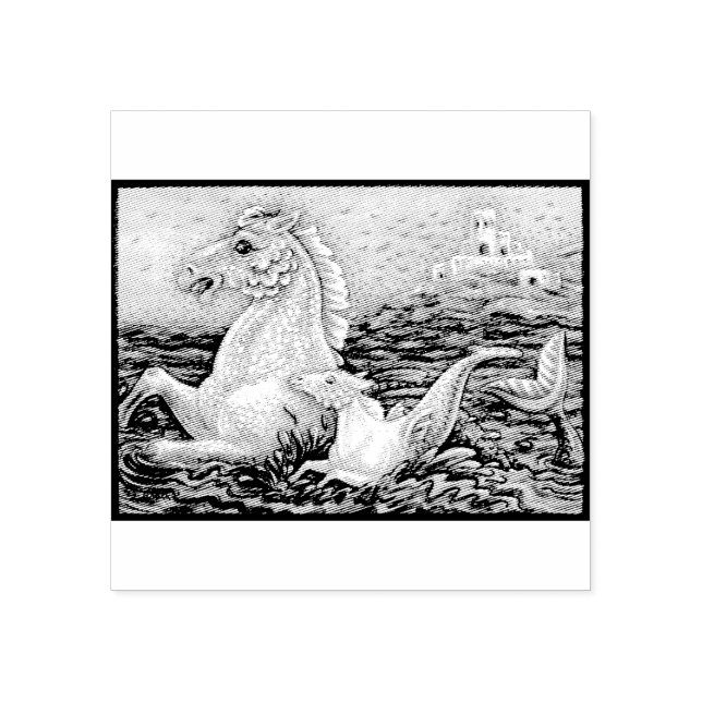 MERHORSE & BABY FANTASY RUBBER STAMP (Imprint)