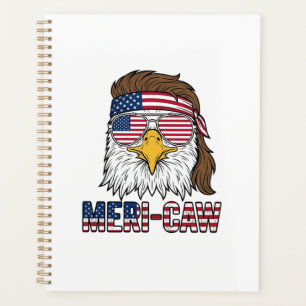 Meri-Caw Patriotic Eagle Vintage Engraving Shirt_1 Planner