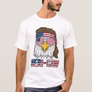 Meri-Caw Patriotic Eagle Vintage Engraving Shirt_1 T-Shirt