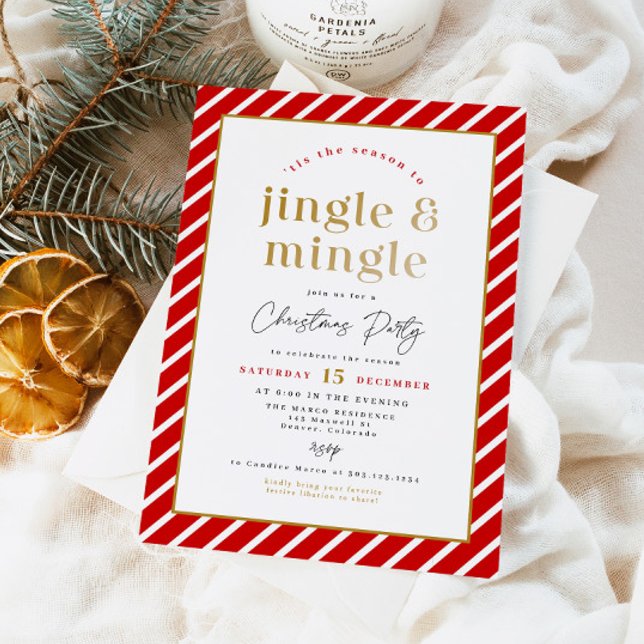 MERI Festive Holiday Jingle Mingle Christmas Party Invitation (Creator Uploaded)