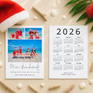 Meri Kirihimete 3 Photos 2026 calendar NZ  Holiday Card
