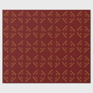MERI KIRIHIMETE GOLD RED AOTEAROA NZ LUXURY XMAS  WRAPPING PAPER