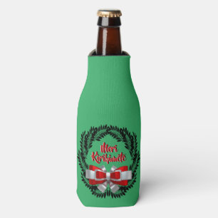 Meri Kirihimete Maori for Merry Christmas Bottle Cooler
