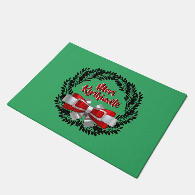 Meri Kirihimete Maori for Merry Christmas Doormat (Angled)