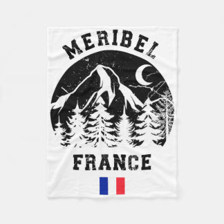 Meribel France Alps Ski Resort Alpine Skiing Frenc Fleece Blanket
