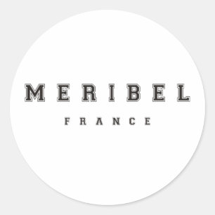 Meribel France Classic Round Sticker