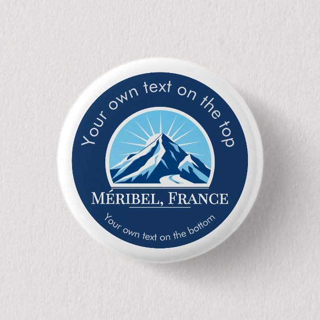 Méribel France ski resort souvenir pin (Front)