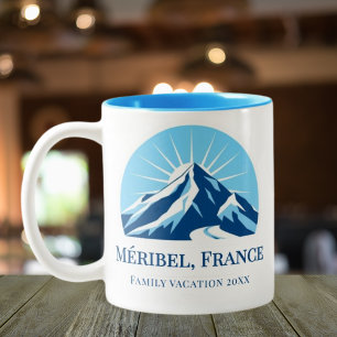 Méribel Meribel France ski resort souvenir  Two-Tone Coffee Mug