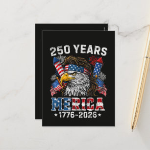 Merica 250 Anniversary USA 250 Years Holiday Postcard