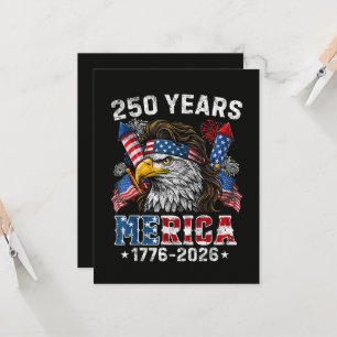 Merica 250 Anniversary USA 250 Years Invitation