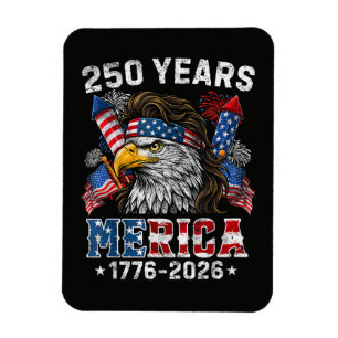 Merica 250 Anniversary USA 250 Years Magnet