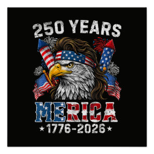 Merica 250 Anniversary USA 250 Years Poster