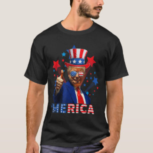 Merica 4th Of July Fireworks Funny Trump Independe T-Shirt