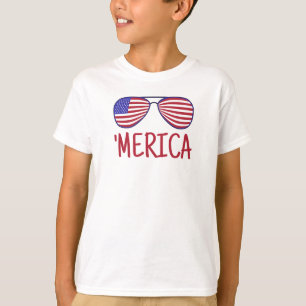 'Merica 4th Of July Glasses T-Shirt