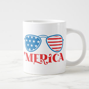 'Merica - 4th of July Large Coffee Mug