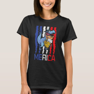 Merica   4th Of July Patriotic Beer   Rex T-Shirt