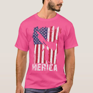 Merica 4Th Of July Taekwondo Usa Flag Patriotic T-Shirt