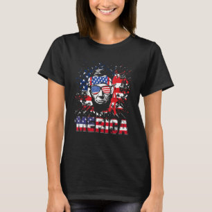Merica Abe Lincoln 4th Of July Murica Patriotic Me T-Shirt