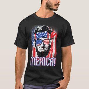 Merica Abe Lincoln For Abraham Lincoln 4th Of July T-Shirt