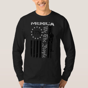 Merica Ar15 We The People Patriotic Usa Gun Flag T-Shirt