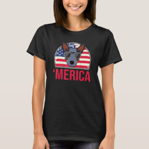 Merica Australian Cattle Dog American Flag 4th Of T-Shirt