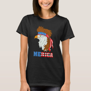 Merica Bald Eagle Mullet American Independence Day T-Shirt