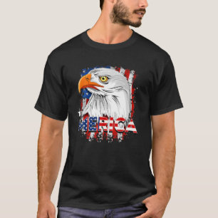 MERICA - Bald Eagle Patriotic 4Th Of July T-Shirt
