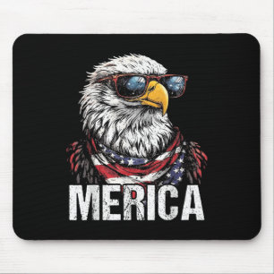 Merica Bald Eagle Patriotic Eagle 4th Of July Amer Mouse Mat
