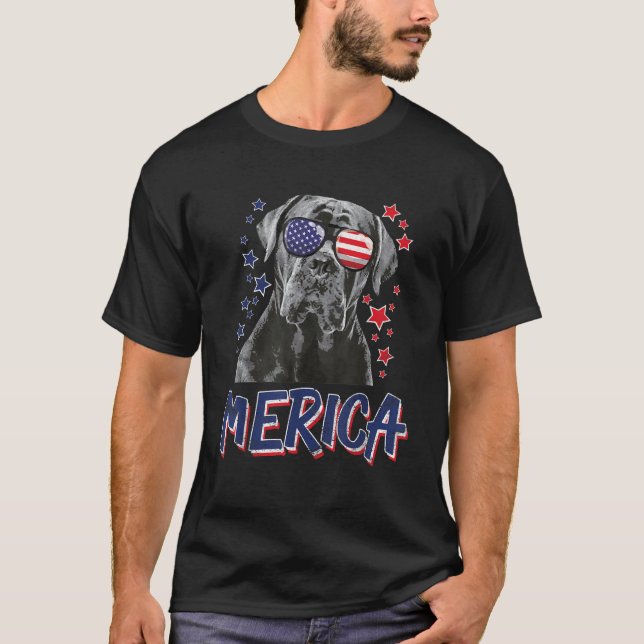 Merica Cane Corso Dog 4th Of July USA Gift T-Shirt (Front)