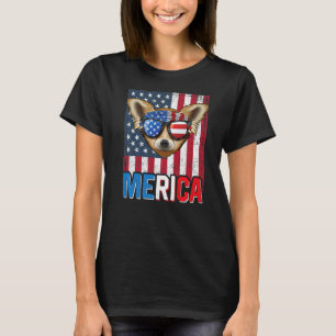 Merica Chihuahua Dog 4th Of July American Flag 1 T-Shirt
