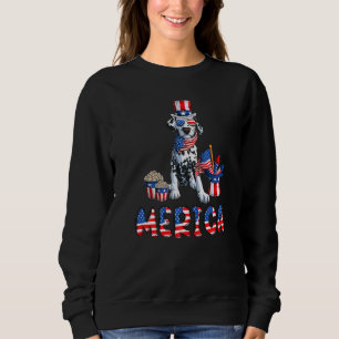 Merica Dalmatian 4th Of July American Usa Flag Dal Sweatshirt
