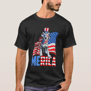 Merica Dalmatian 4th Of July American Usa Flag Dal T-Shirt