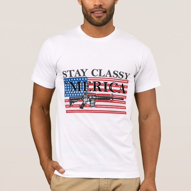 Merica Distressed Rifle Shirt h G (Front)
