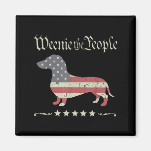 Merica Dog Dachshund Vintage Weenie The People Magnet