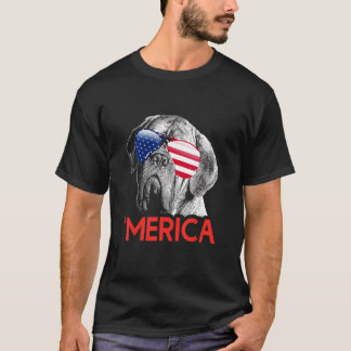 Merica Dogue De Bordeaux American Flag 4th Of July T-Shirt