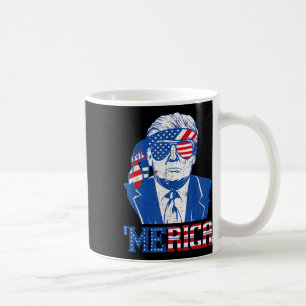 Merica Donald Trump - Funny Trump 4th Of July Amer Coffee Mug