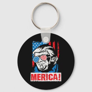Merica Donald Trump Usa Flag Election Republican G Key Ring