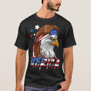 Merica Eagle Mulle American Flag Usa Men 4th Of Ju T-Shirt