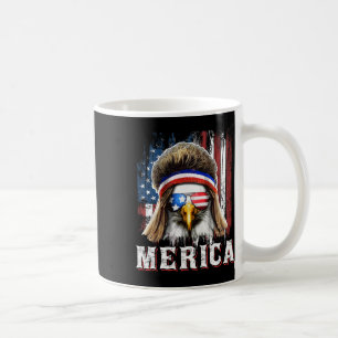 Merica Eagle Mullet 4th Of July American Flag Star Coffee Mug
