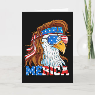 Merica Eagle Mullet 4th Of July American Flag Usa Card