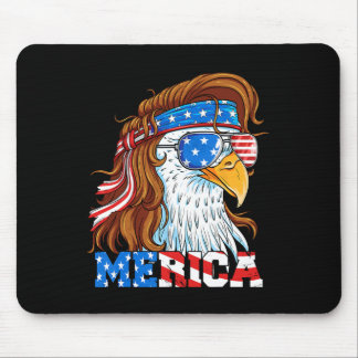 Merica Eagle Mullet 4th Of July American Flag Usa Mouse Mat