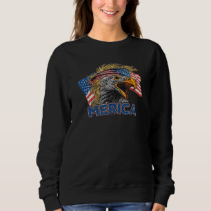 Merica Eagle Mullet 4th Of July American Us Flag Sweatshirt