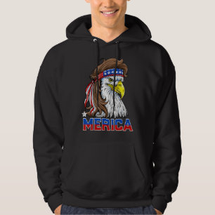 Merica Eagle Mullet 4th Of July Men Women American Hoodie