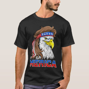 Merica Eagle Mullet 4th Of July Men Women American T-Shirt