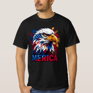 Merica Eagle Patriotic USA Vintage Graphic T-Shirt