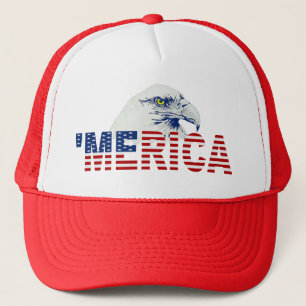 ‘MERICA Eagle US Flag Trucker Hat