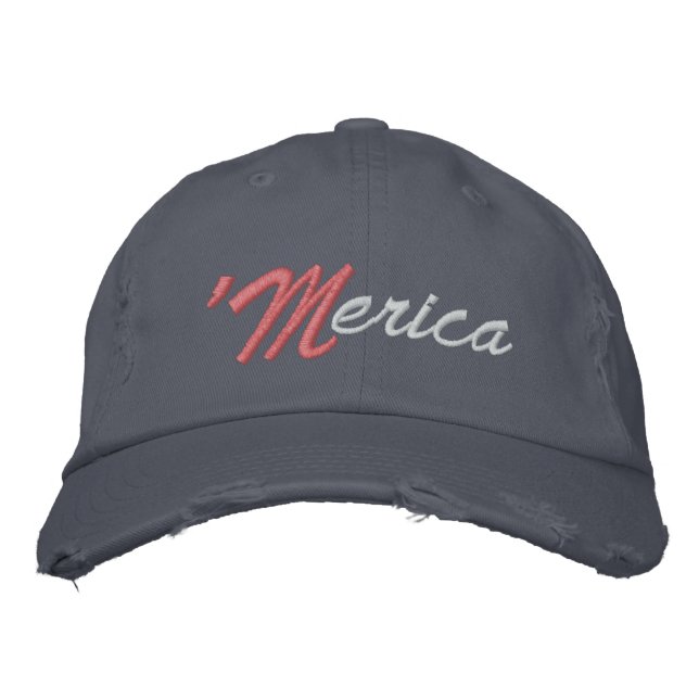 'MERICA EMBROIDERED HAT (Front)